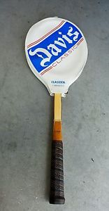 Vintage DAVIS CLASSIC ll - Clasiden Wooden Tennis Racket and Cover