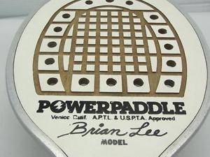 Vintage PowerPADDLE Brian Lee Tennis Racquet USPTA Approved Venice California