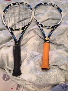 2 Wilson Juice Spin 100s Racquets (4 1/4)
