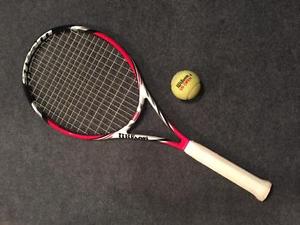 Wilson Steam 105S tennis racket  4 1/2 Grip Strung