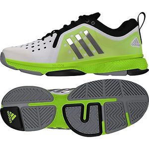 NEW Adidas Barricade Classic Bounce white/lime