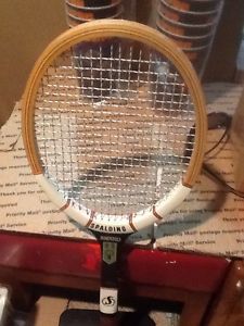 Vintage Spalding Wood Tennis Racket AWARD Laminated Construction Tight Strings