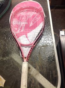 Wilson 4 3/8 Racquet Brown Pink And White