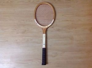 Vintage Sportcraft Red Dot Wooden Tennis Racket