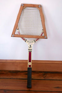 Vintage Spalding Championship Firm Flex Maple Wood Tennis Badminton Racket