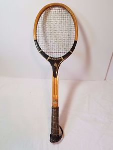 Vintage Tennis Racket Racquet Wood Wooden Slazenger Black Wing L 4 1/2" Old 4.5