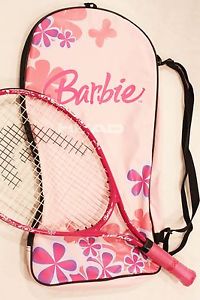 Head Tennis Raquet - Kids Barbie Model - with case (Pre-Owned) w/ 2 Tennis Balls