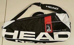 Head ATP Tennis Racket Bag Case Black White