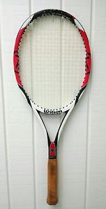 Wilson K Factor Six One Tour 90 Tennis Racquet- Tecnifibre NRG2 strings