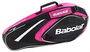 BABOLAT Club Line 3 Racquet Bag, Black/Pink