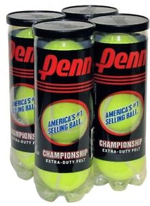 Penn Championship Extra Duty Tennis Balls (4-Cans, Shrinkwrapped)