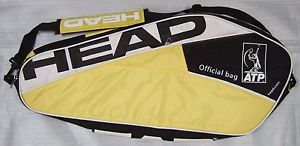 Brand New Head ATP Official Tennis Racquet Bag Yellow *Rare