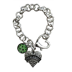 PICKLEBALL MARKETPLACE - Custom Initial Pickleball "Open Heart" Bracelet