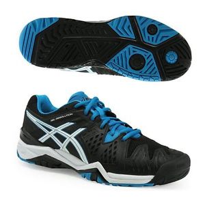 ASICS GEL RESOLUTION 6 MEN'S TENNIS SHOES (BLACK/BLUE JEWEL/WHITE)