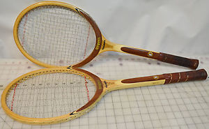 Two REGENT Triumph Tennis Rackets Wooden Vtg Retro Racquet 4-1/2 & 4-3/8 Nice