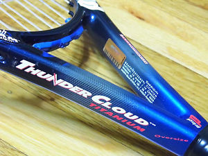 NEW STRINGS Prince Triple Threat Thunder Cloud Ti OS 110 800pl Racket 4 1/2 TT