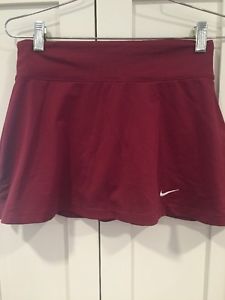 Nike Dri Fit Burgundy Maroon Small Mini Skirt Skort Tennis Golf EUC!!