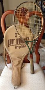 Vintage Prince "Woodie" Graphite Tennis Racquet With Case