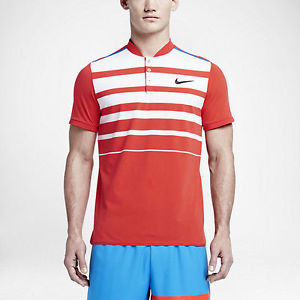 NIKE Men Premier RF Tennis Polo Crimson (S M L 2XL) 728951-696 NWT $100 Federer