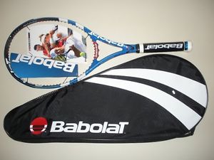 BABOLAT PURE DRIVE PLUS + GT MP 100 TENNIS RACQUET  4 3/8 27.5"  BRAND NEW