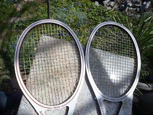 Lot of 2 Vintage Space Age 1975 AMF Head Arthur Ashe Tennis Racquet Boron Flex