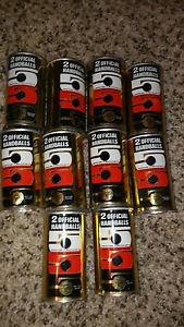 Vintage Seamless Official Handballs 20 balls 10 sealed cans 555 pressure packed