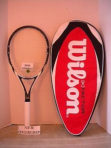 Wilson K Surge 100 Tennis Racquet 4 5/8 - NEW STRINGS/OVERGRIP