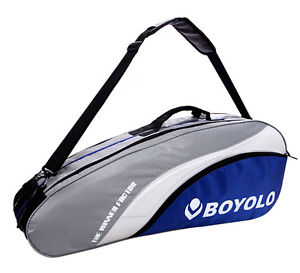 Modern Simple Badminton Equipment Bag Badminton Racket Bag GRAY BLUE
