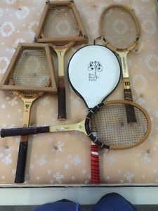 VINTAGE WOOD TENNIS RACQUETS [5] BORG/WILSON/SPALDING