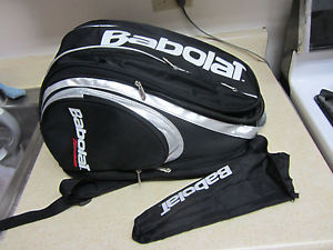 Babolat Team Tennis Backpack Bag Silver Black Racquet Very Good w/ Sleeve pocket