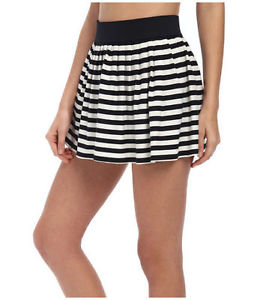 KATE SPADE DIVE RIGHT IN BLACK/WHITE SWIM/TENNIS BATHING SUIT SKIRT LG NWT $160