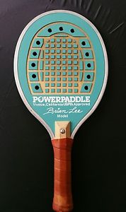 Vintage PowerPaddle Brian Lee Model Paddle Platform Tennis Venice CA Blue