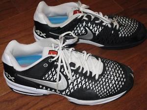 NIKE AIR MAX BREATHE CAGE MENS TENNIS SHOES WHITE GRAY SIZE 11 # 554875-002