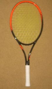 VOLKL TEAM SPEED NEON ORANGE (16x19) GRIP: 4 1/4 WITH STRINGS + FREE SHIPPING
