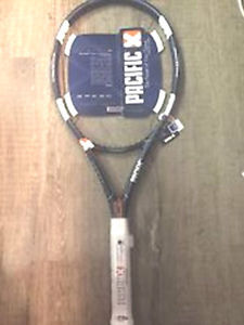 PACIFIC SPEED O/S 107 TENNIS RACQUET ,GRIP 4 3/8  ,STRUNG , NEW