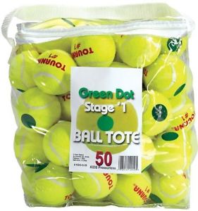 Tourna Green Dot Tennis Balls (50-Pack)