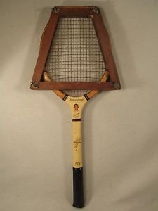 Vintage Wilson Ellsworth Vines Wood Tennis Racquet & Press International Model