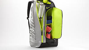 Brand NEW NIKE Court Tech 1 Tennis Backpack Silver Black Volt  MSRP $150!