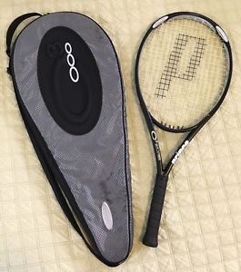 PRINCE O3 SILVER OS 118SQ" 16X19 GRAPHITE TENNIS RACKET W/CASE NEW 4 1/4 GRIP