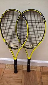 Prince Rebel 98 (4 3/8) Racquets (2) and Brenthaven Sling Bag-Combo Deal!