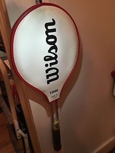 Vintage Wilson T2000 Tennis Racquet with Cover & Gut Strings
