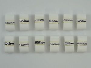 NUEVO 12 Wilson Pro Overgrip Cinta Agarradora blanco Tenis Federer Tour 12xps