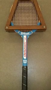 Wilson Vintage Chris Evert America Star Wooden Tennis Racquet Blue/Red/White