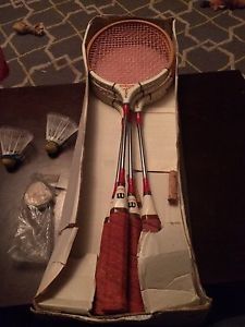 Four (4) Vintage Wilson Zephyr Badminton Rackets Racquets Sporting Goods