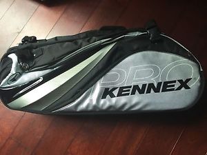 Pro Kennex Q Series 9 Pack Black And Grey Tennis Bag New!