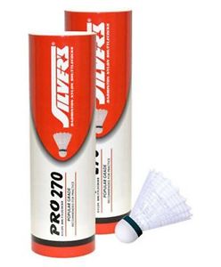 Silver's Pro 270 Nylon Shuttle - White(Pack of 12)