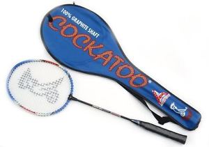 Volant Cockatoo bleu graphite composite Max Badminton étui de transport raquette