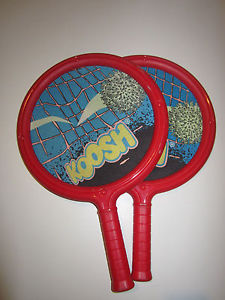 Koosh Paddle Set of 2 OddzOn 1991 Game Racket Family Fun Vintage 90's Toy Ball
