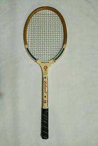 Antique vintage wooden tennis racquet racket Wilson Valiant Mary Hardwick