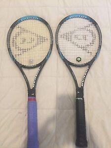 2 Dunlop Biomimetic 100 Tennis Racquets, Grip 4 1/2, Weight 376 And 378 Grams